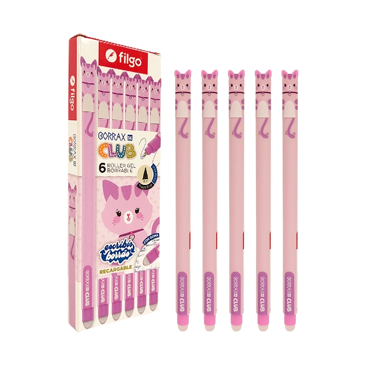 Boligrafo Lapicera Borrable Filgo Roller Gell Borrax SE Gatito por unidad Art.BRXSE7-C6-CLB1